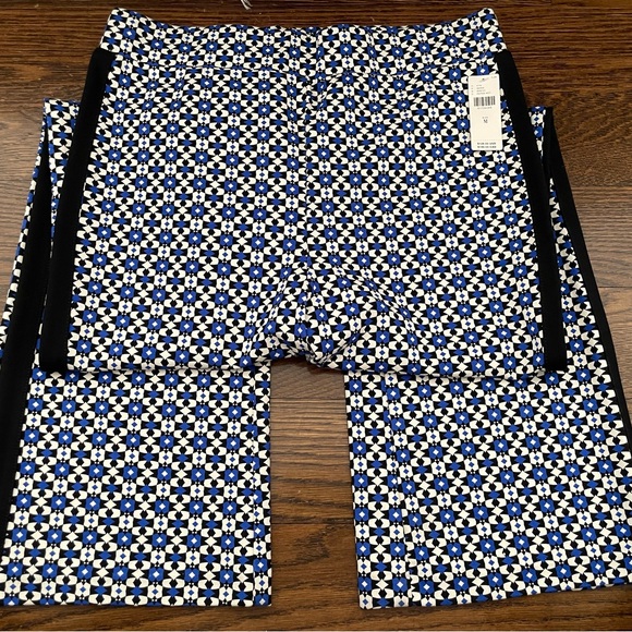 Maeve by Anthropologie Flare Pull On Geo Pants with Black Track Stripe - Picture 2 of 4